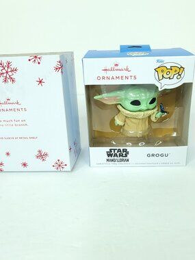 Funko POP Hallmark Star Wars Mandalorian Grogu Christmas Tree Ornament Butterfly